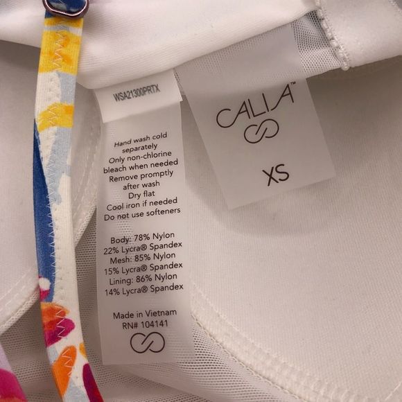 Calia Carrie Underwood High Neck Tankini Top in Watercolor Palms size XS NWT - Picture 8 of 9